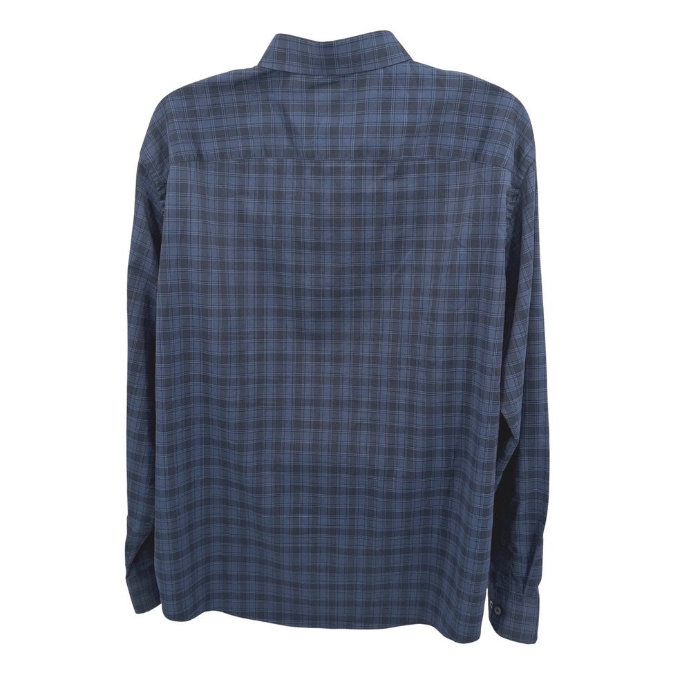 UNTUCKit Mens 3XL Shirt Beresan Blue Plaid Button Down Regular Fit Long Sleeve - Picture 3 of 13